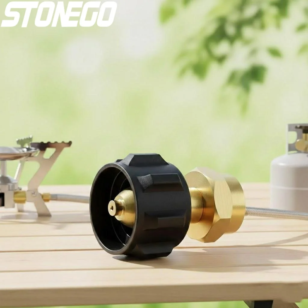 

Адаптер для заправки газового баллона (пропан) 1 фунт, безопасный, с регулятором QCC1, для кемпинга, барбекю, уличного использования, портативный клапан