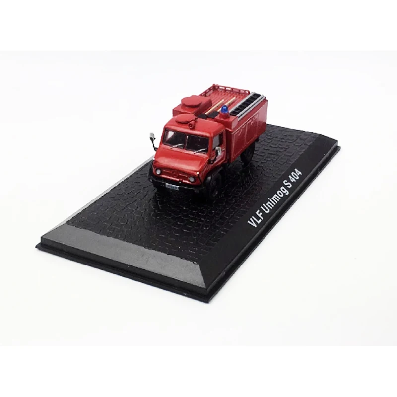 Diecast 1:72 Scale VLF Unimog S 404 Fire Engine Truck Alloy Model FInished Simulation Collection Automobile Holiday Gift Toys