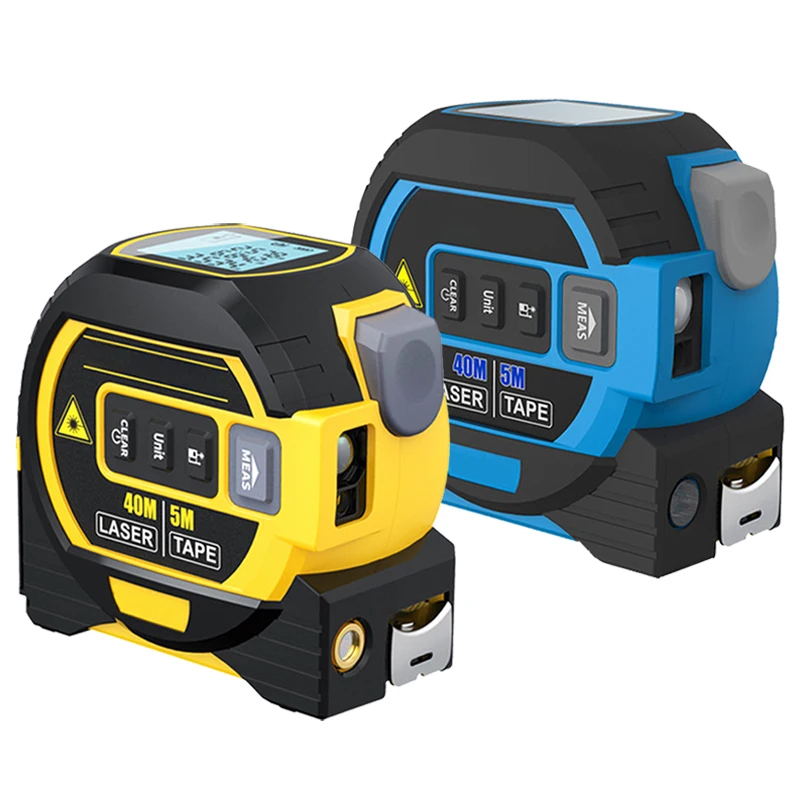 3 In 1 Laser Distance Meter Measuring Laser Tape Measures Laser Rangefinder Digital Electronic Roulette Stainless 5m Tape Ruler
