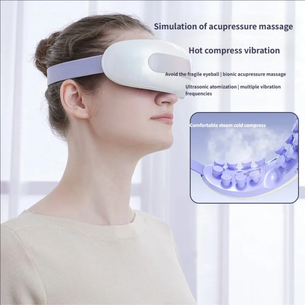 Electric Eye Steam Massager Nano Steam Eye Mask Hot Compress Glasses Steamer Bluetooth Relief Dry Eye Fatigue Dark Circles Tired