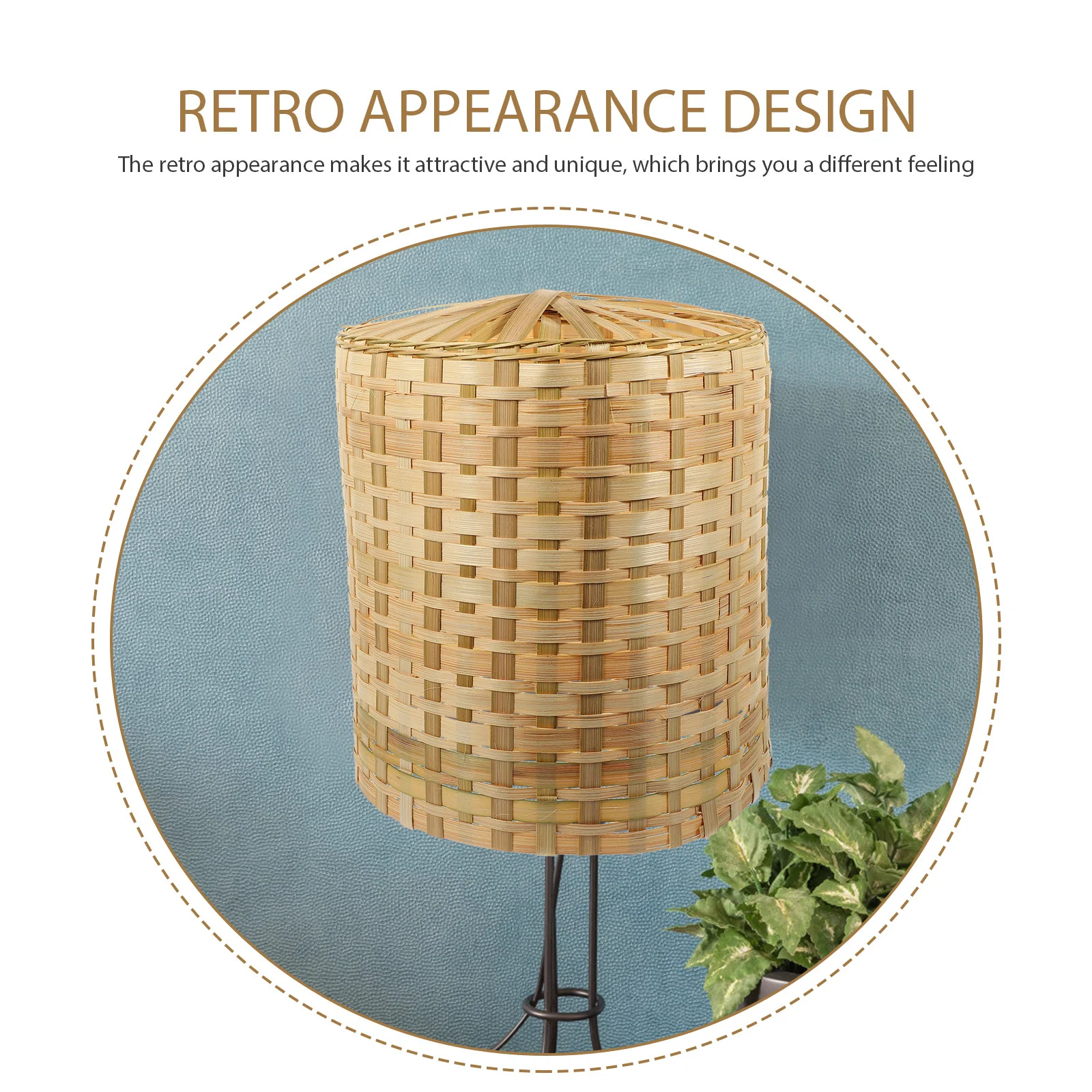 

Бамбуковый абажур, тканый подвесной светильник, винтажный стиль, подвесной абажур для спальни, гостиной, замена декора