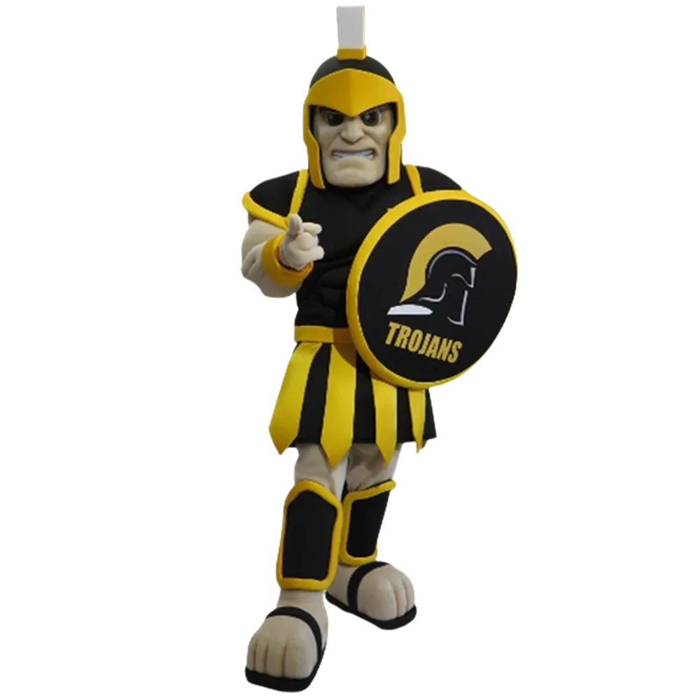 black Trojan mascot spartan knight warrior costume adult anime cosplay fancy dress for school college sport carnival 2088