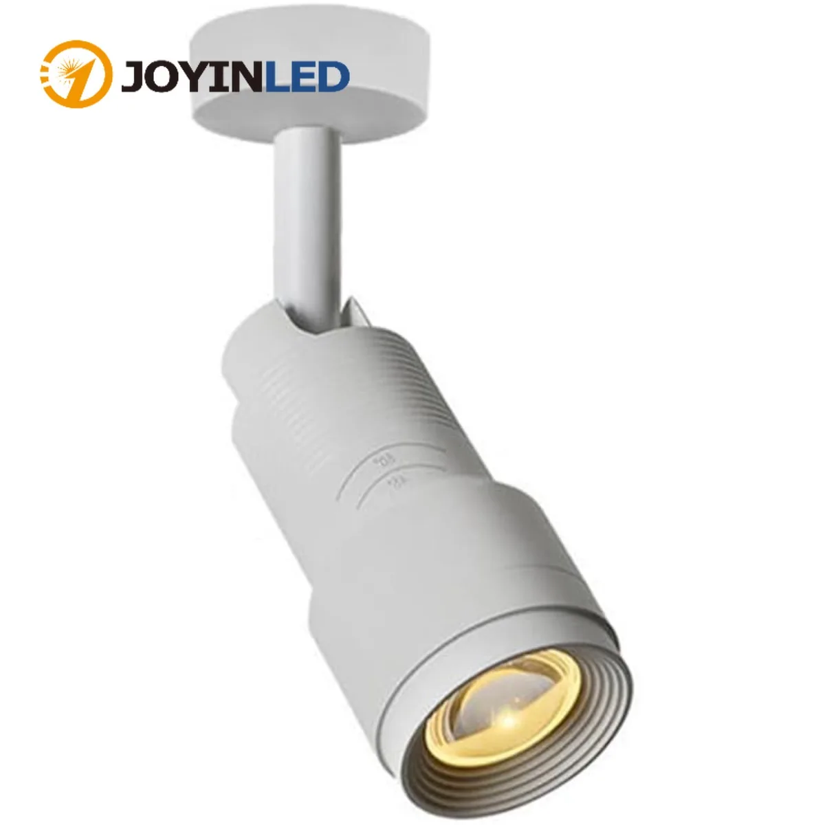 JOYINLED 7W Small Spotlight with8°-60° Telescopic Zoom Adjustable Mini Ceiling Light Coffee Shop Clothing Store Aisle & Corridor