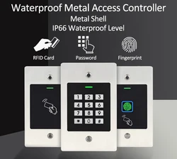 Metal Mini IP66 Waterproof RFID Reader Keyless Door Opener Access Control Scanner Embedded Fingerprint Reader