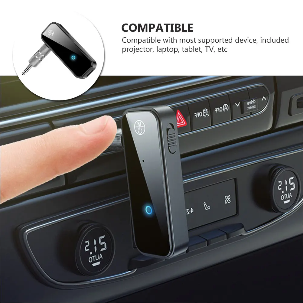 

Receiver 5.0 AUX Audio Adapter Wireless Transmitter Stable Signal Low Power Consumption Small Size-Compatible with