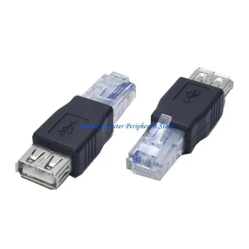 F68C Adaptor USB Ke RJ45 USB Konverter Steker Ethernet Betina Ke RJ45 Jantan untuk Adaptor Internet Kecepatan Konektivitas