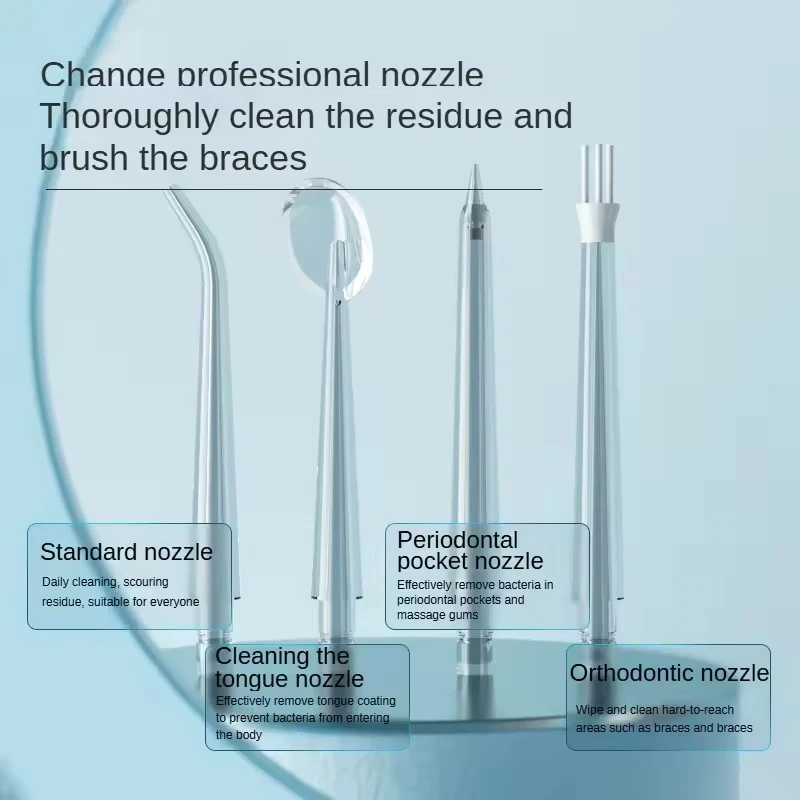 Draagbare ultrasone tandheelkundige reiniger, elektrische waterputmachine, slimme huishoudelijke tandzijdeverwijderaar, tandheelkundige zorgproducten