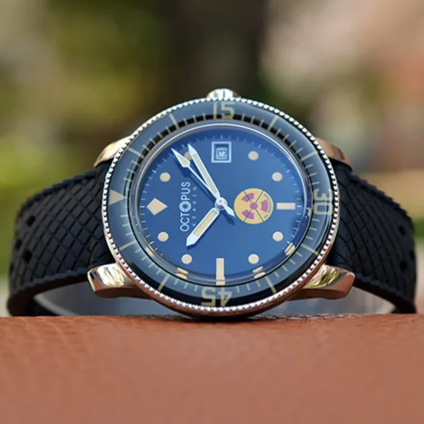 Octopus Men Automatic Watch Aviator 40mm Mechanical Wristwatch Diver 30ATM Waterproof C3 Luminous Sappire Bezel PT5000