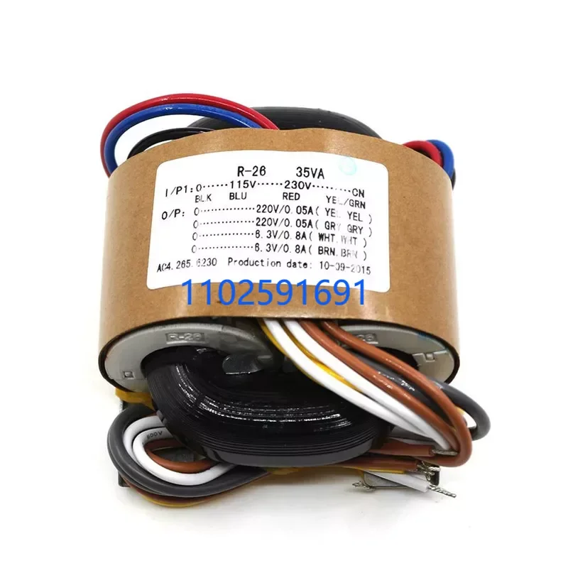 115-230V Audio Transformer R Type 35W 220V × 2 + 6.3V × 2 R Cattle Power Transformer Tube Preamp