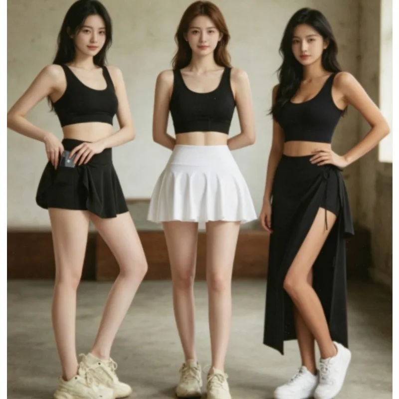 

Lightweight Tennis Skort Stretchy Sweat Wicking with Pocket for Pickleball Jogging and Anti Ride Up Comfort