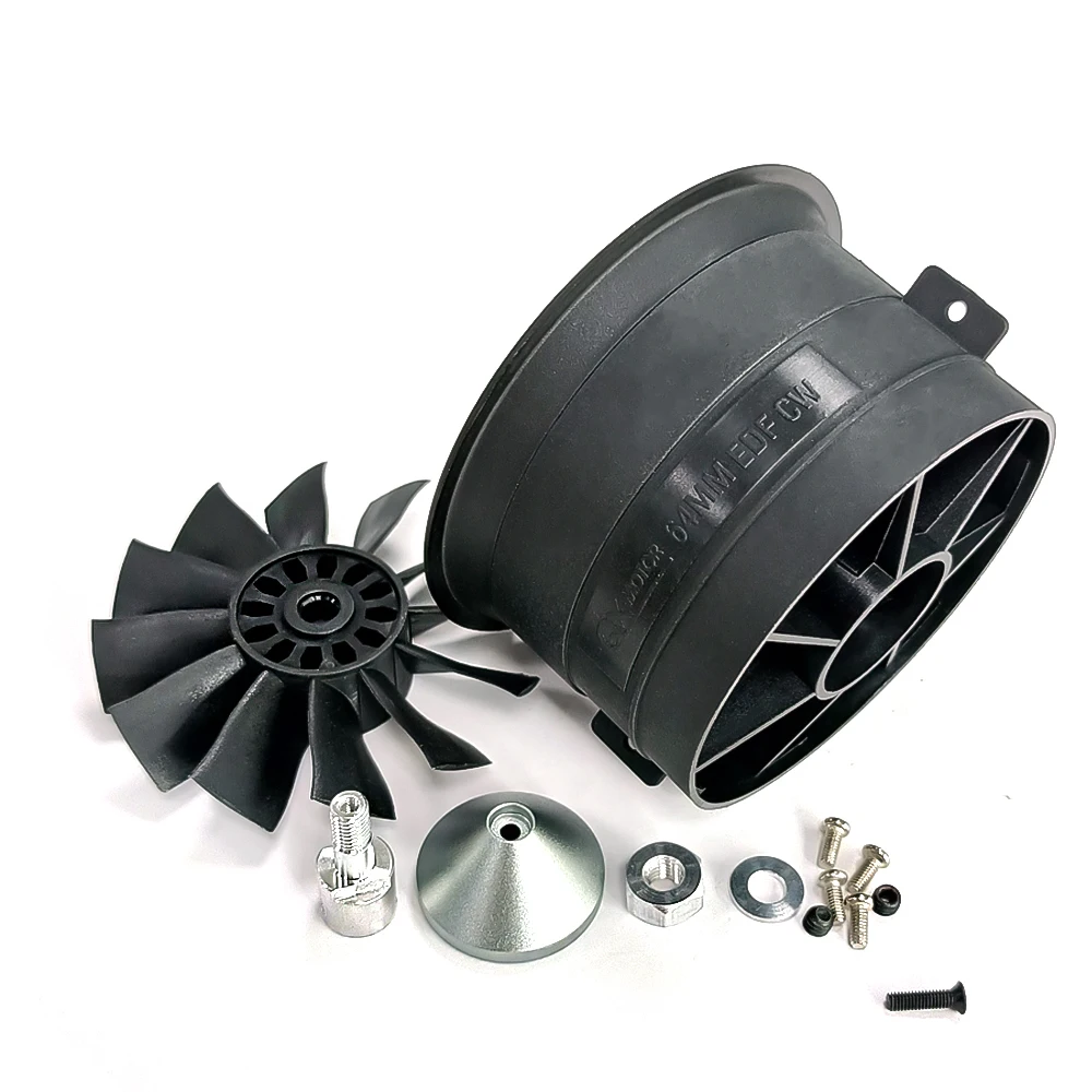 QX-Motor new 64mm EDF with 12 Blades Ducted Fan CW CCW Without Motor Suit for RC Airplanes