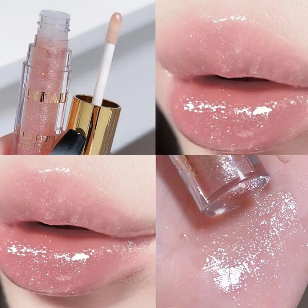 Diamond Shimmer Glitter Lip Gloss Sparkling Glitter Gloss Liquid Make Lip Waterproof Sexy Pearl Lipstick Cosmetics Lip Kore E7Q6