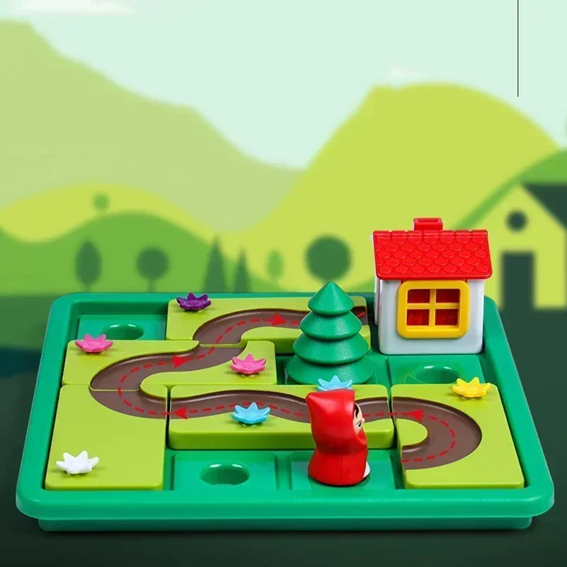 Jeux de société intelligents Hide Seek pour enfants, trois petits cochons, puzzle de construction de compétences de solution, jeu de logique, jouet d'entraînement, cadeau