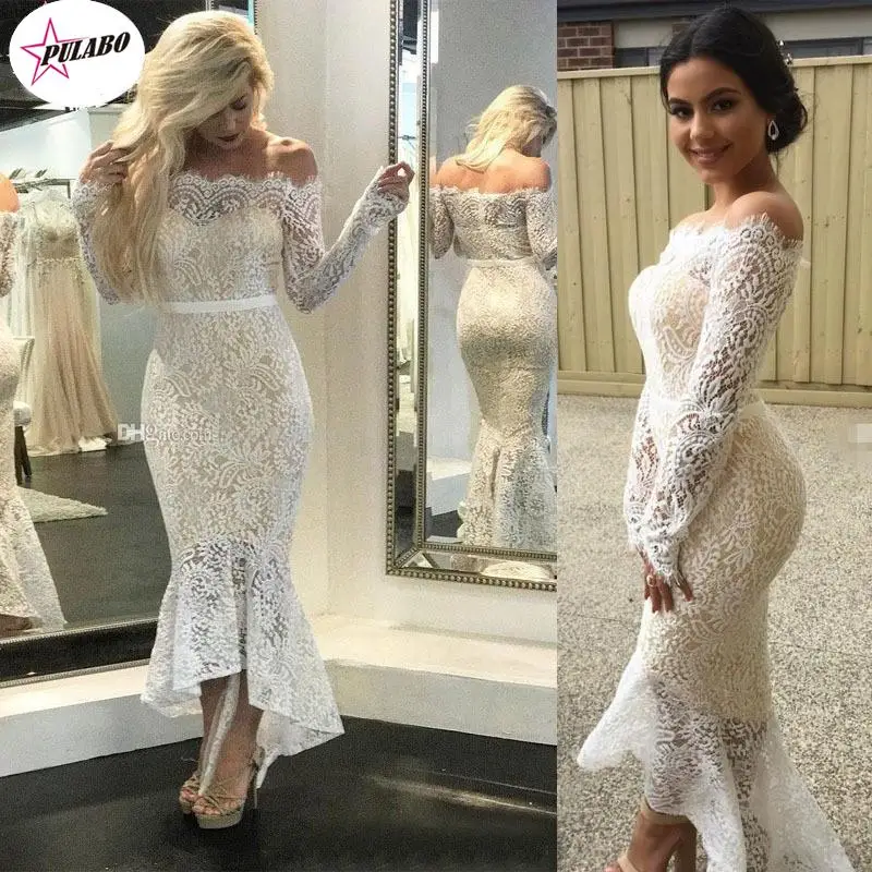 PULABO Elegant White Party For Bridal Lace Sequin Cold Shoulder Sexy Midi Social Festival Vestidos Robe Female robe Dress