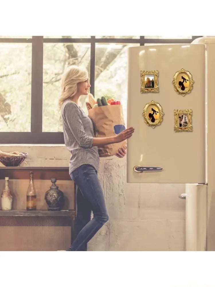 QX2E 1Pc Refrigerator Magnets Whiteboard Decorative Magnets Frame Fridge Magnets