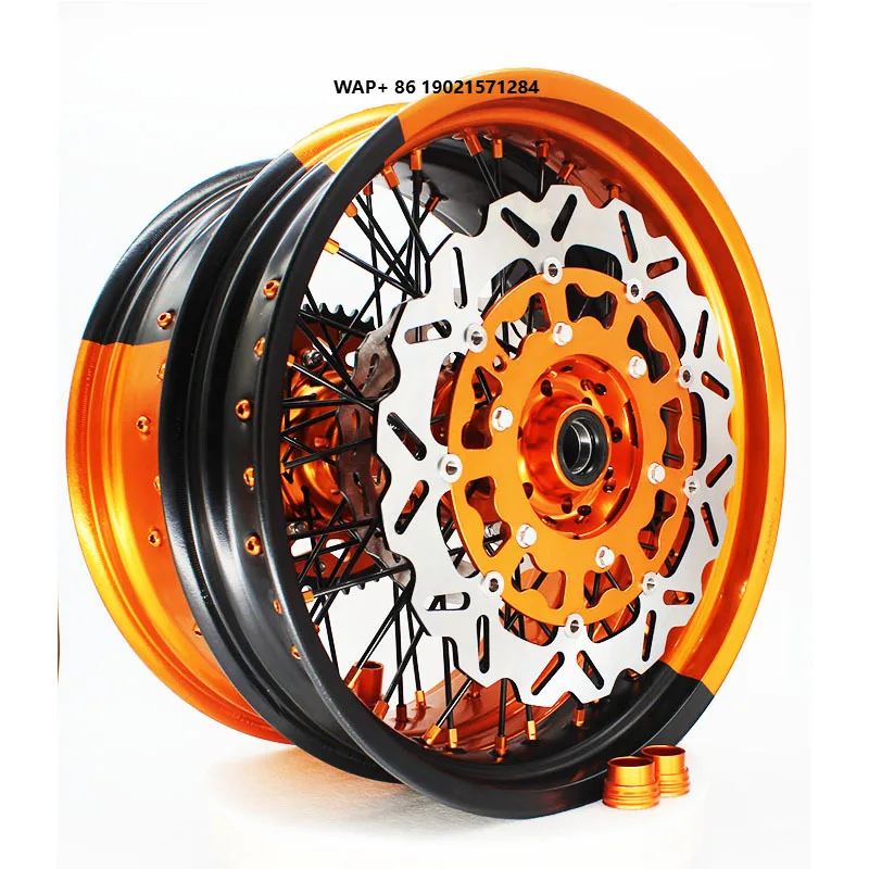 17 Inch Bicolor Aluminium Motorcycle Wheels Supermoto Wheels for EXC SXF 450