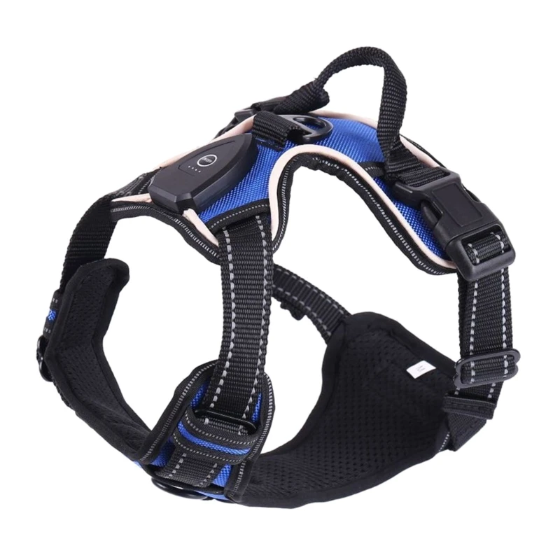 Adjustable Pet Chest Back Harness LED Dog Vest Anti Escape Walking Dog Harness