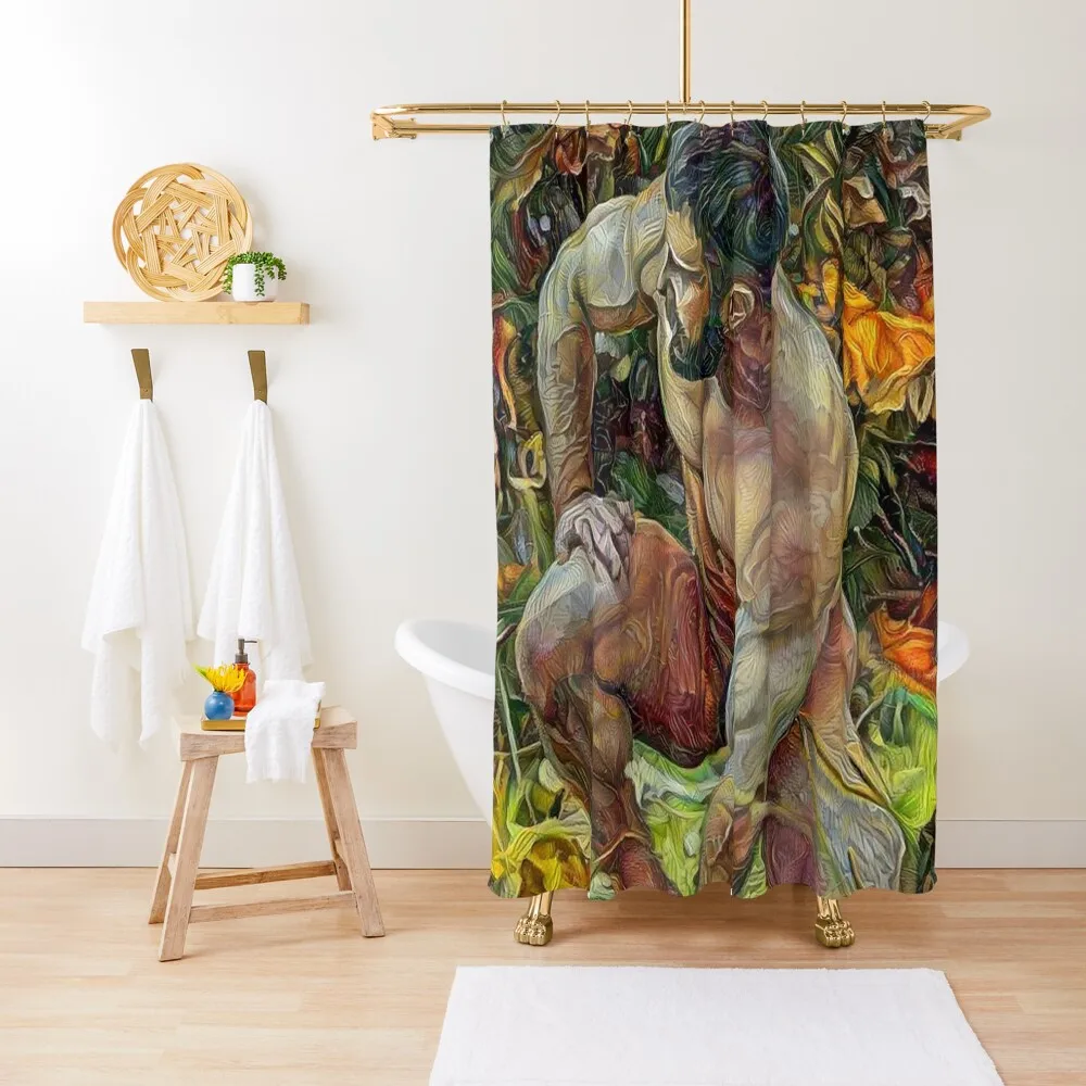 

Tracking His Mate Shower Curtain Funny Shower Luxury Bathroom Toilet Accessories Bathroom Waterproof Fabric Bathroom Curtain