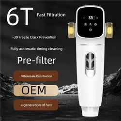 Auto Touch-Screen matic Flushing Backwash Prefilter Spin Down Sediment Water Filter Central Whole House Purifier System