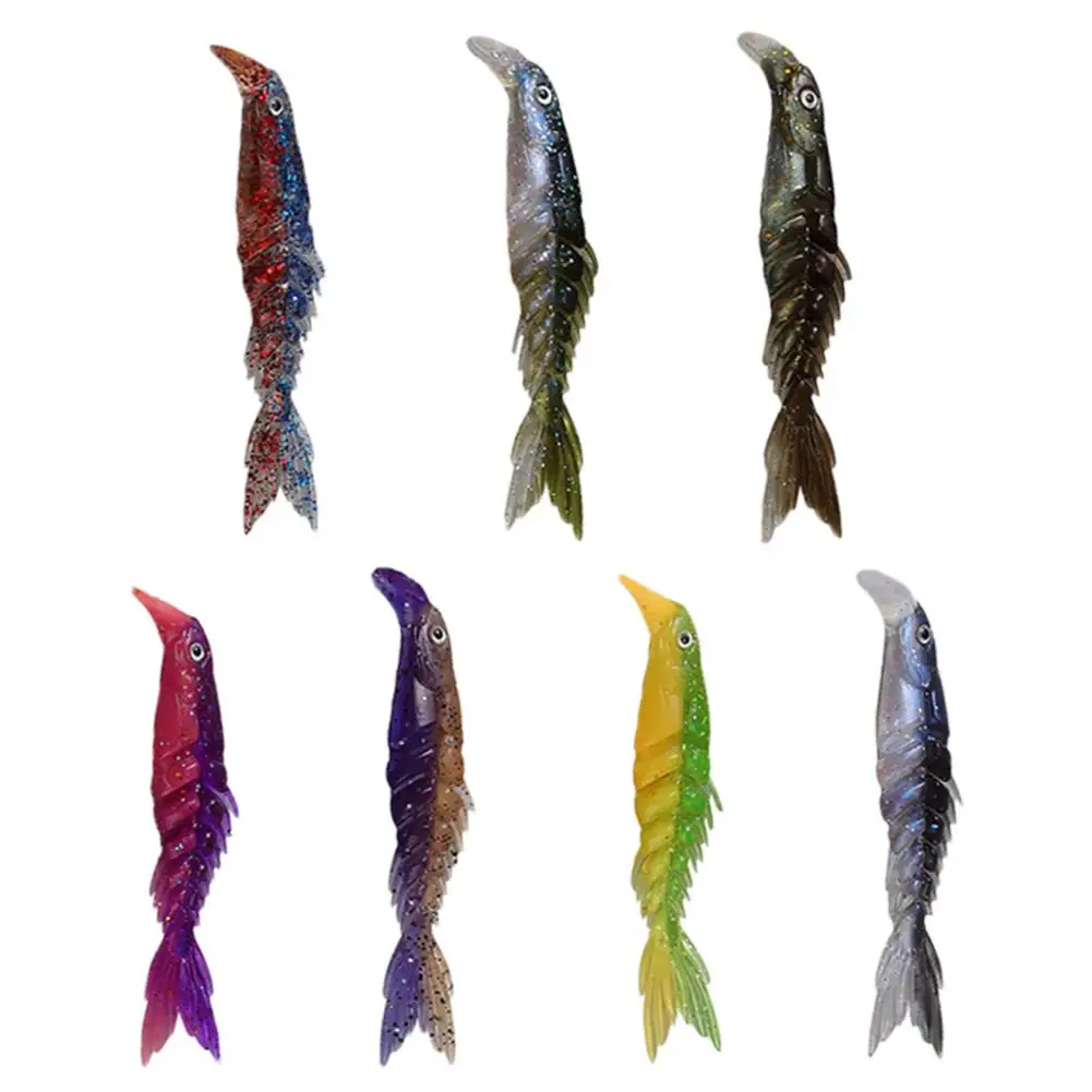 

7Pcs 8cm/3.5g Perch Pike Fishing Bait Soft Fishing Predator Lures 3D Fisheye PVC Multi-Section Freshwater Artificial Soft Bait