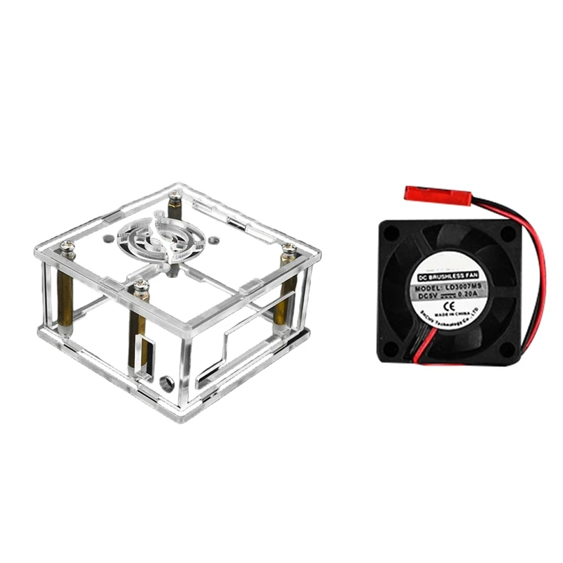 For Orange Pi R1 Plus LTS Case Acrylic Enclouse Shell Fan For Orange Pi Development Board Protective