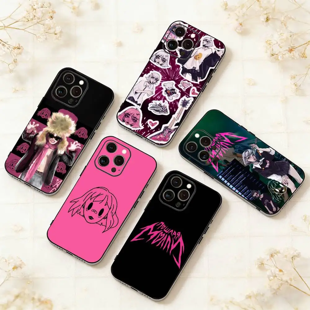 

Singer Poshlaja Molli Phone Case For iPhone 17,16,15,14,13,12,11 Plus,Pro Max,XS,Soft Silicone Black Cover