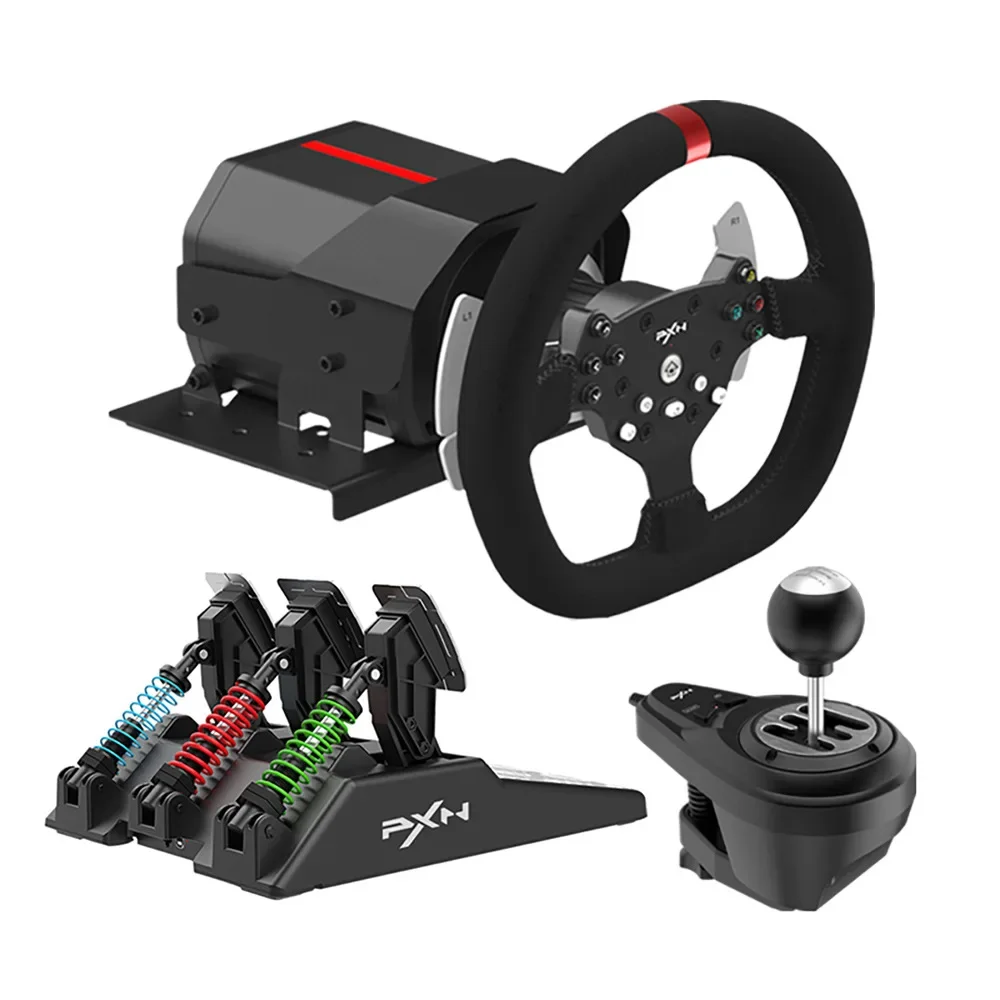 PXN-V10 force feedback racing game steering wheel 900-degree compatible PC/PS4