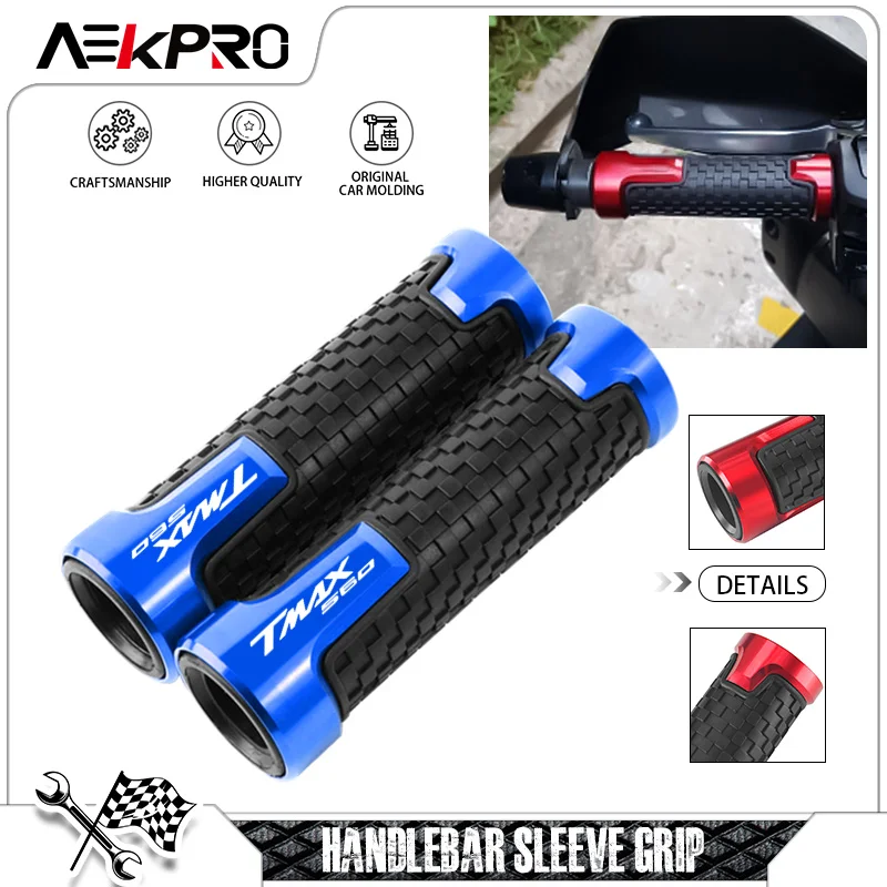 NEW For TMAX530 DX/SX TMAX560 TECHMAX T-MAX Motorcycle Universal Handlebar Grips CNC Handle Bar Rubber Gel Grips tmax530 tmax560