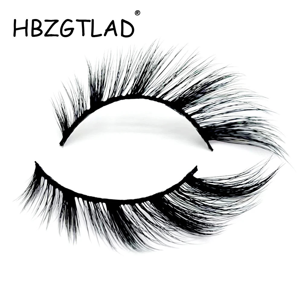 New Cat Eye Lashes Mink Eyelashes 3D Curl Winged Natural Realistic Messy End Eye Elongated Thick False Eyelashes Soft Fake Lashe