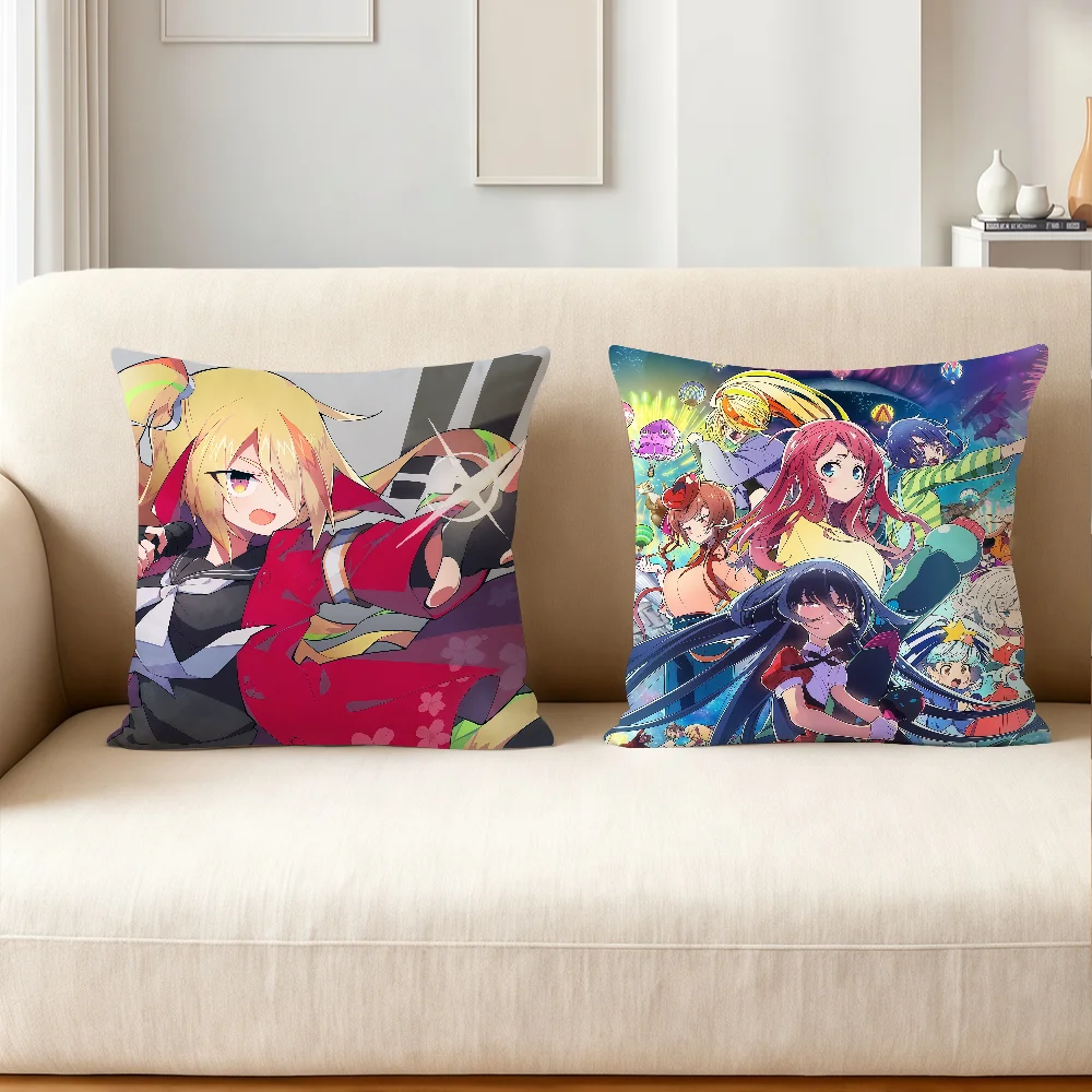 Zombie Land Saga Yumeginga cushion cover Anti-dustmite Sofa Cushion Decorative Office Cover Lounge Area Indoor & Outdoor Use