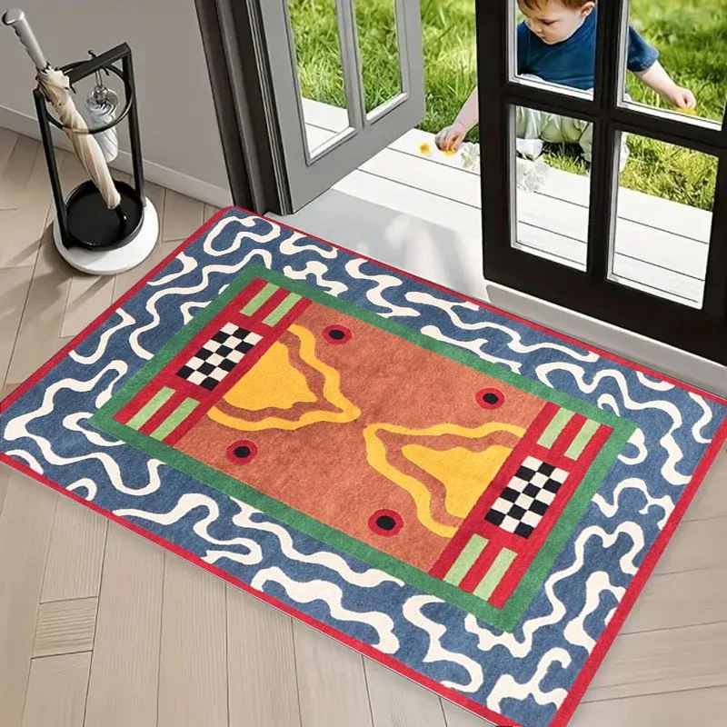 Bohemian Ethnic Air Cushion Geometric Totem Printed Carpet Living Room Bedroom Decoration Carpet