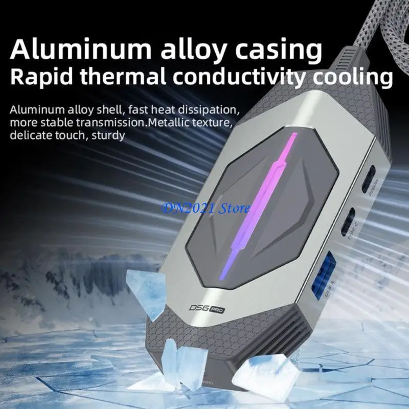 

F3KE 6 в 1 USB C к HDTV 3xUSB3.0 3,5 мм удлинитель порта Данные док-станции