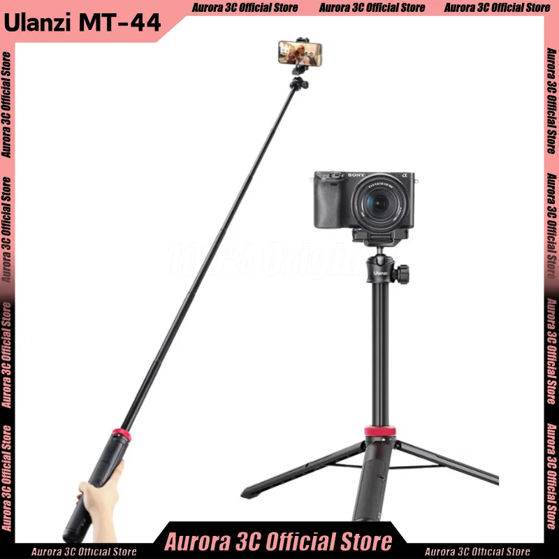 Ulanzi MT-44 Extendable Vlog Livebroadcast Tripod 42Inch Stand Phone Mount Holder for DSlR SLR Camera Gopro Smartphone Custom