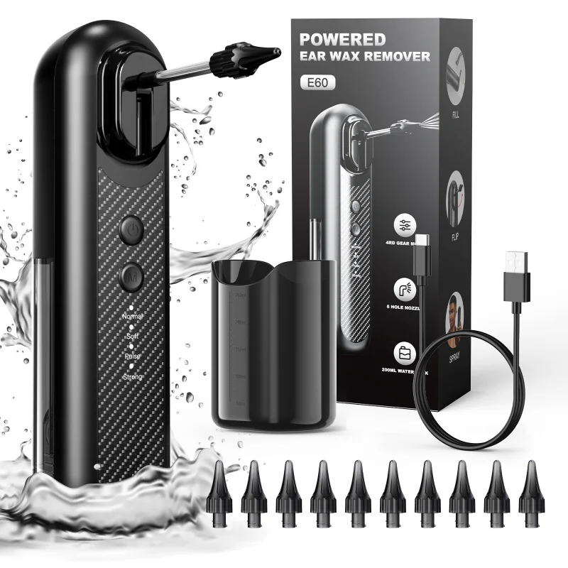 

USB Water Powered Electric Ear Wax Remover Safe Efficient Ear Irrigation Flushing System Portable Electric Ear Cleaner
