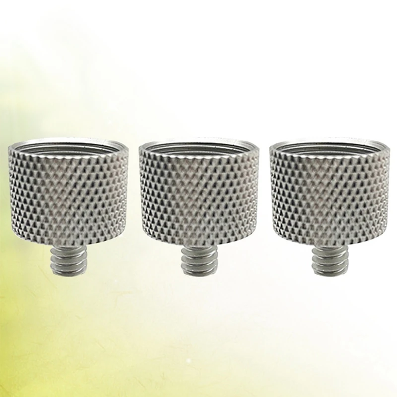 

6 Pcs 5/8 Inch Female To 1/4 Inch Male Threaded Screws Microphone Screw Adapter For Mic Microphone Stand Clamp (Silver)-AT35