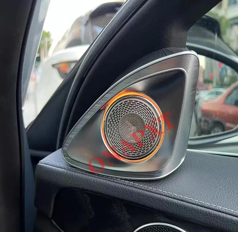 For Benz C W205 W206 GLC X253 X254 S W222 W223 E W213 W177 H247 4D Tweeter Led Rotary Treble Lamp Speaker Horn Ambient Light