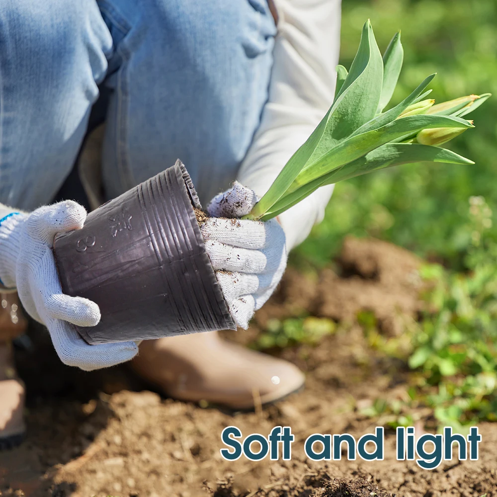 10-100 Uds. 21 tamaños de macetas para cultivo de plántulas, contenedor de plástico para plantas de vivero, bolsas para macetas de inicio de