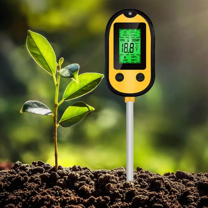 Soil Tester For Lawn 5 In 1 Digital Plant Temperature Soil Moisture Ph Meter Accurate Soil Moisture Probe For Flowers Farm