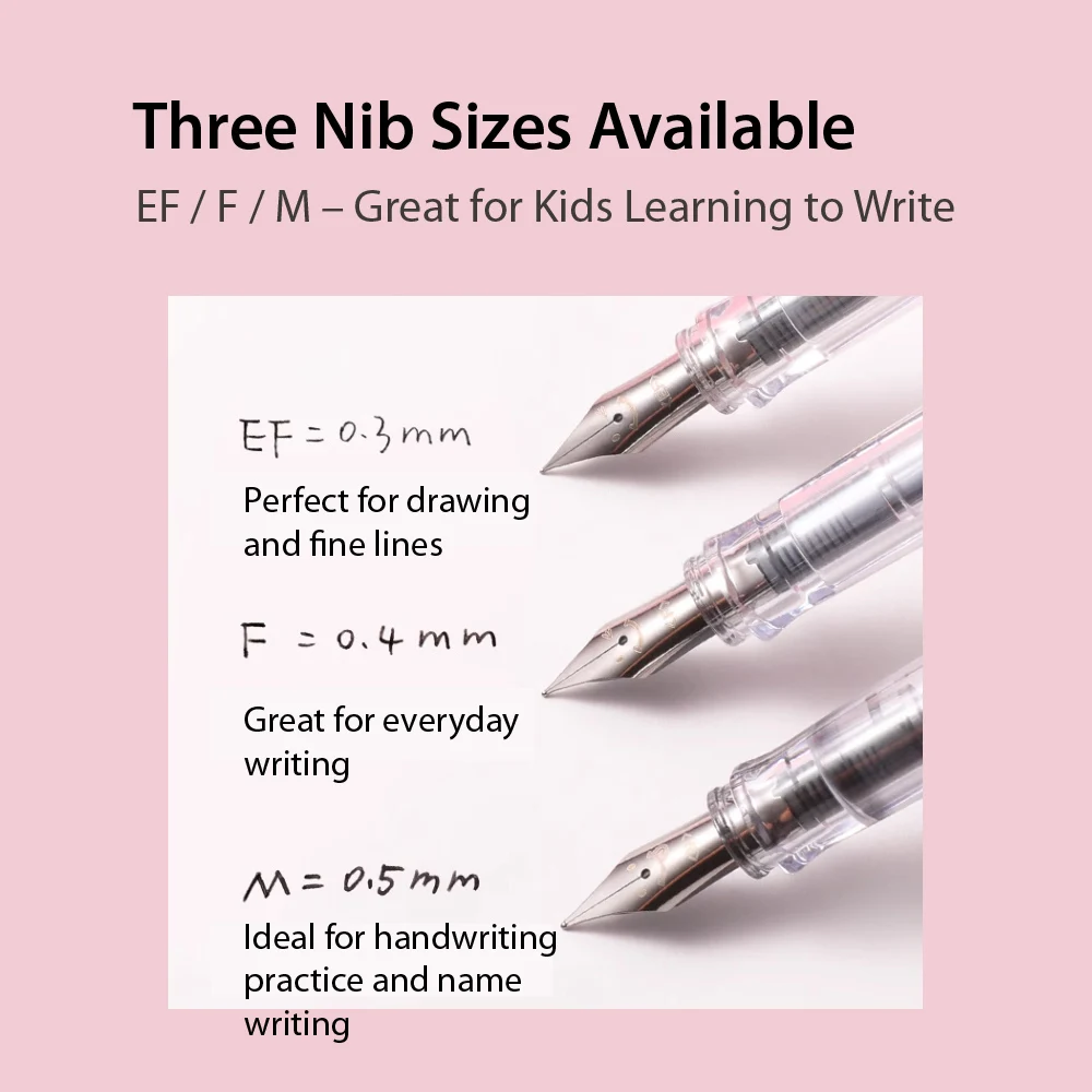 PILOT Kakuno Fountain Pen Madoromi Dream Series Interchangeable Ink Cartridge Beginner-Friendly  CON-40 Converter Cleaning