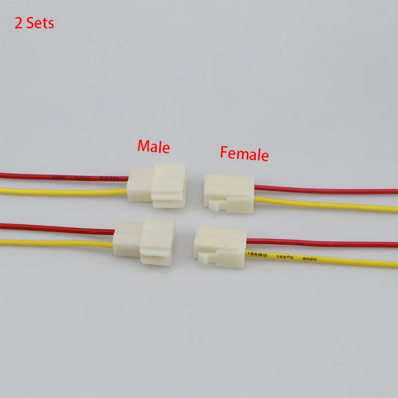 

2 Pin Car Cable Quick Connector Male Plug And Female Socket With Electric Wire
