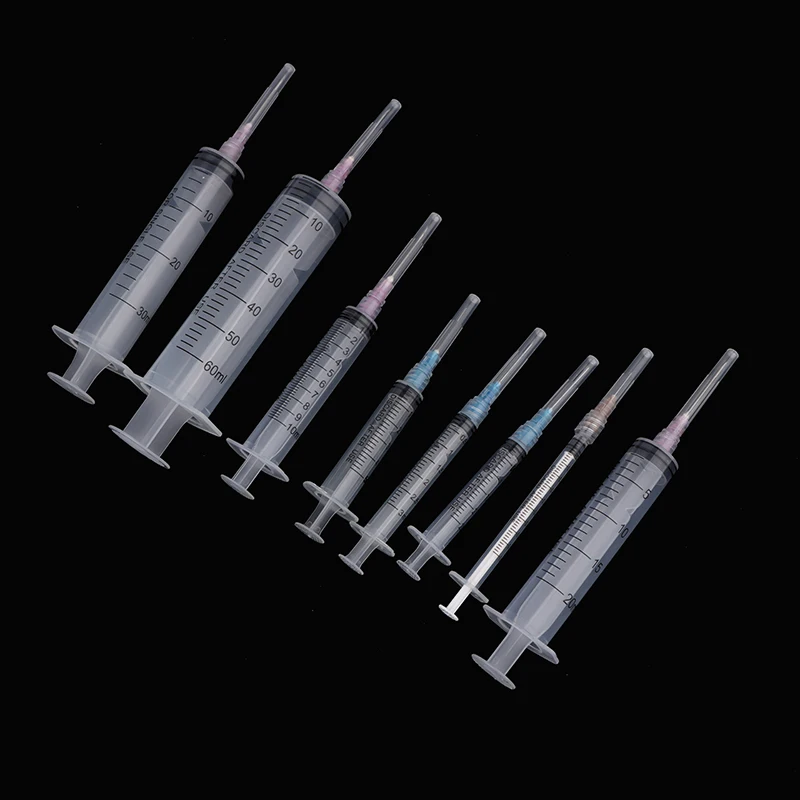 2Pcs Plastic With Needle Disposable Sampling Syringes Glue Pet Feeding Needle Measuring Syringe Tool Kitchen Tools