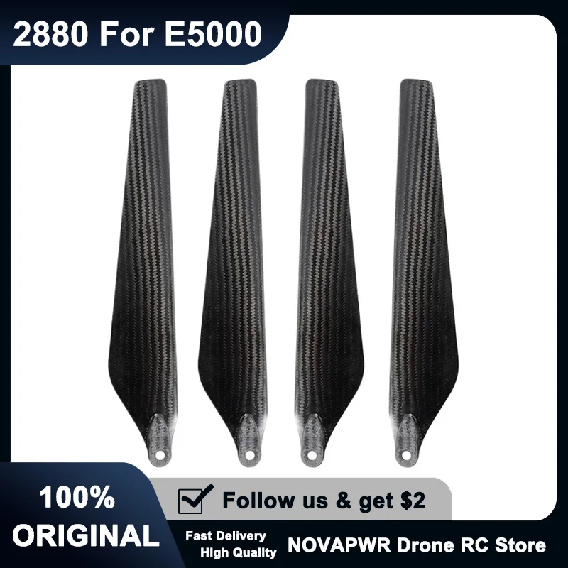 

2880 Carbon Fiber Folding Propeller Set (CW/CCW) For DJI M10 Motor E5000 Power System Agricultural Multirotor Drones