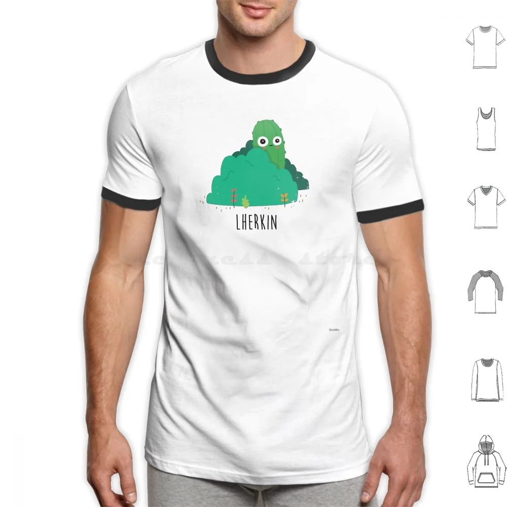 Lherkin T Shirt Big Size 100% Cotton Gherkin Food Food Pun Pun Puns Cute Funny Humor Dinomike