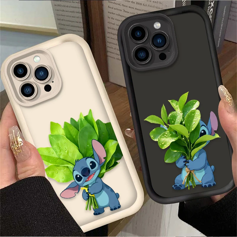 Чехол Lucky Pomelo Leaf Stitch для iPhone 17 Air 16 16E 15 14 13 12 11 Pro Max X XS X S Max XR SE 2020 SE4 7 8 Силиконовый чехол