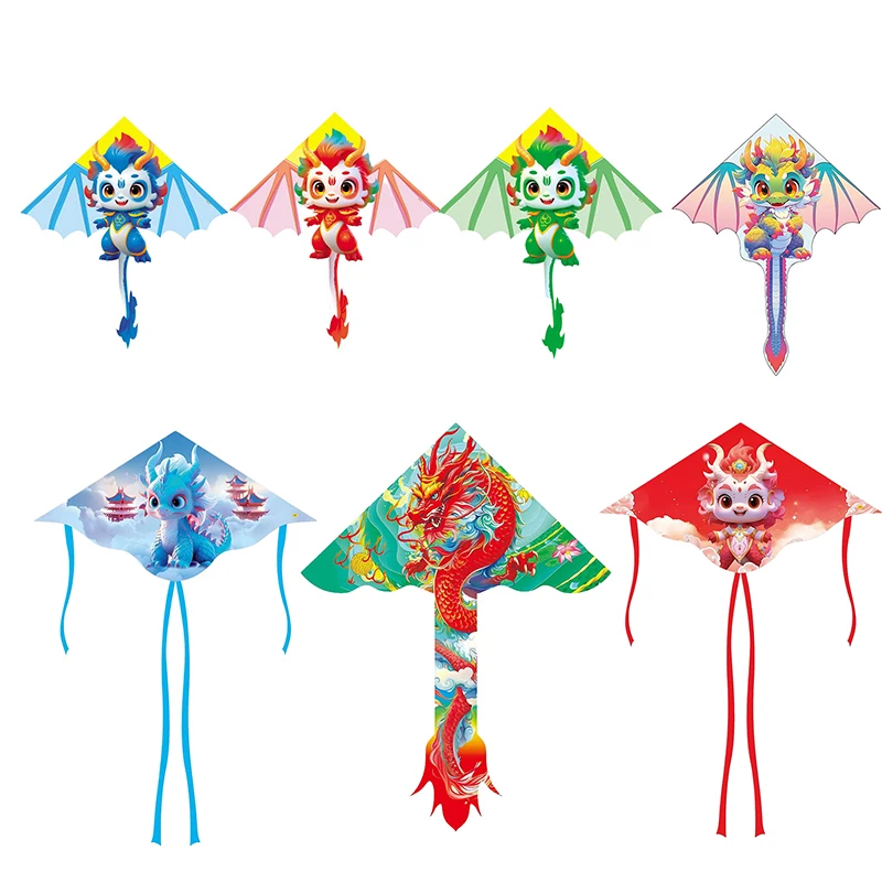 

Змей с большим драконом для детей и взрослых, легкий воздушный змей с большим хвостом, игрушка для улицы