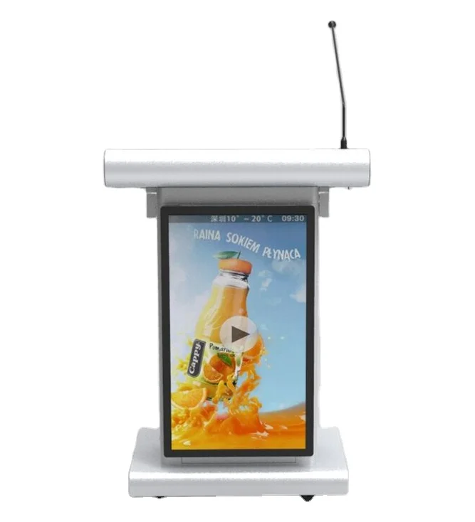 Wholesale Durable Aluminum Digital Lectern With Double Screens For Outdoor Conference School Or Hotel Classroom Furniture