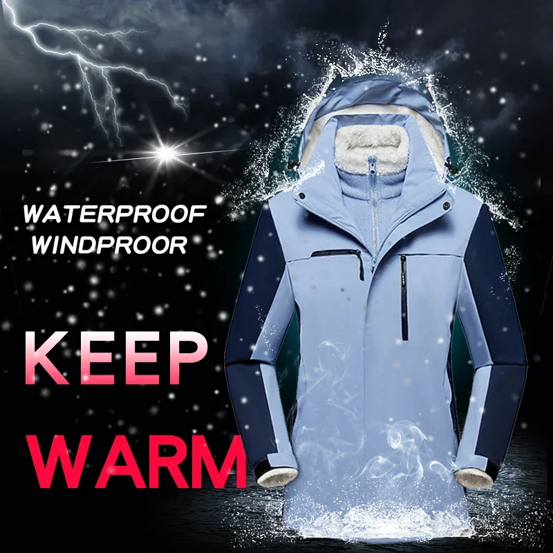 Outdoor Warm Snow Clothes Ski Suit Women Waterproof Skiing Snowboarding Jacket Pants Set Female Ski Jackets Winter Snow Costumes