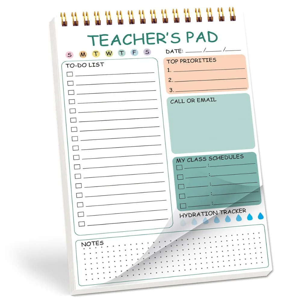 

Высококачественный блокнот для учителя формата А4 с прочной обложкой, на спиральном переплете, академический планировщик, линованные страницы, для заметок учителя, управления задачами