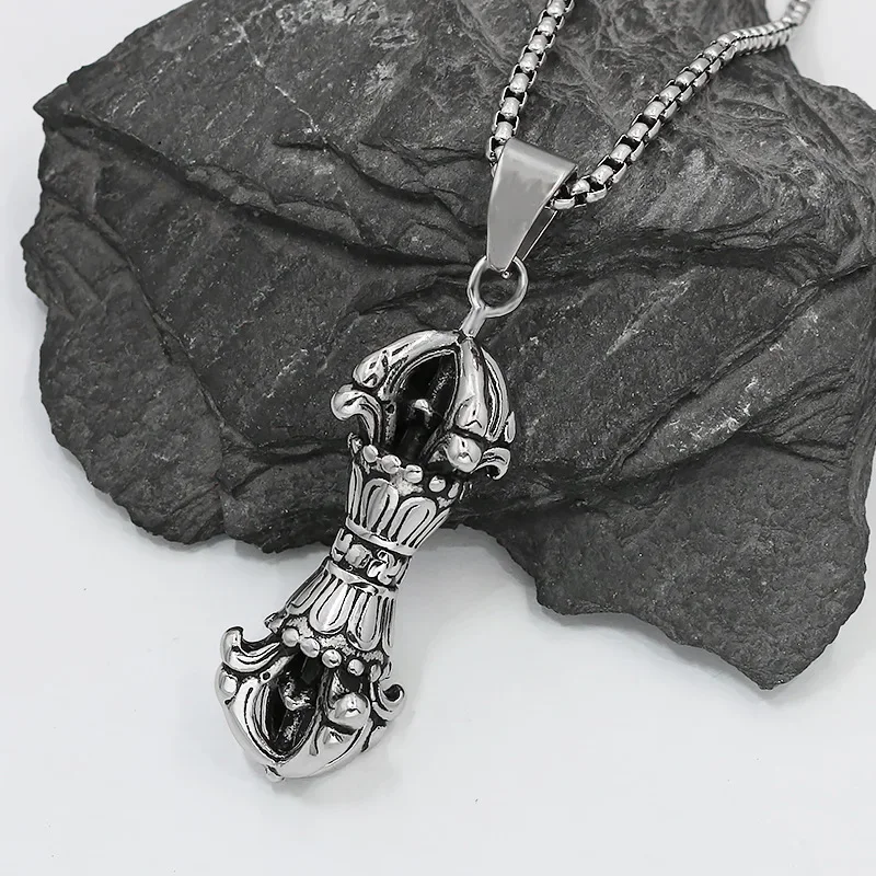 Tibetan Titanium Steel Game Magic Pendant Personality Alternative Stainless Steel Game Jewelry Outdoor EDC Tools Gift For Men