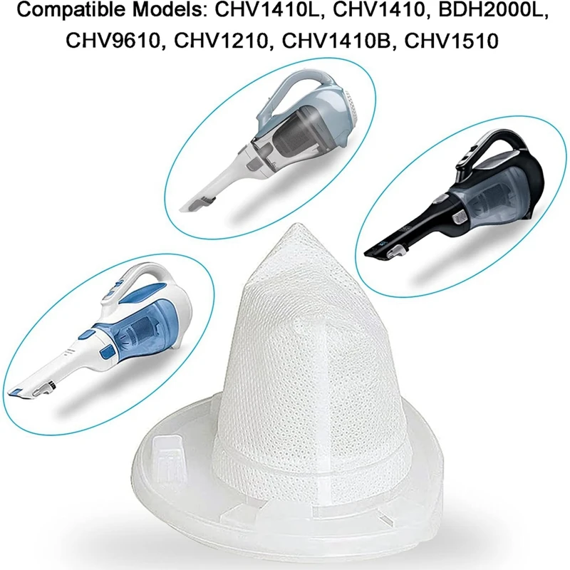 Confezione da 6 filtri di ricambio per Black & Decker Dustbuster CHV1410L CHV1410 CHV9610 CHV1210 CHV1510 CHV1410B Dust Buster